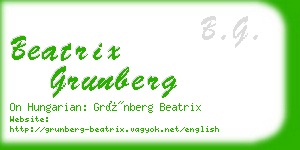 beatrix grunberg business card